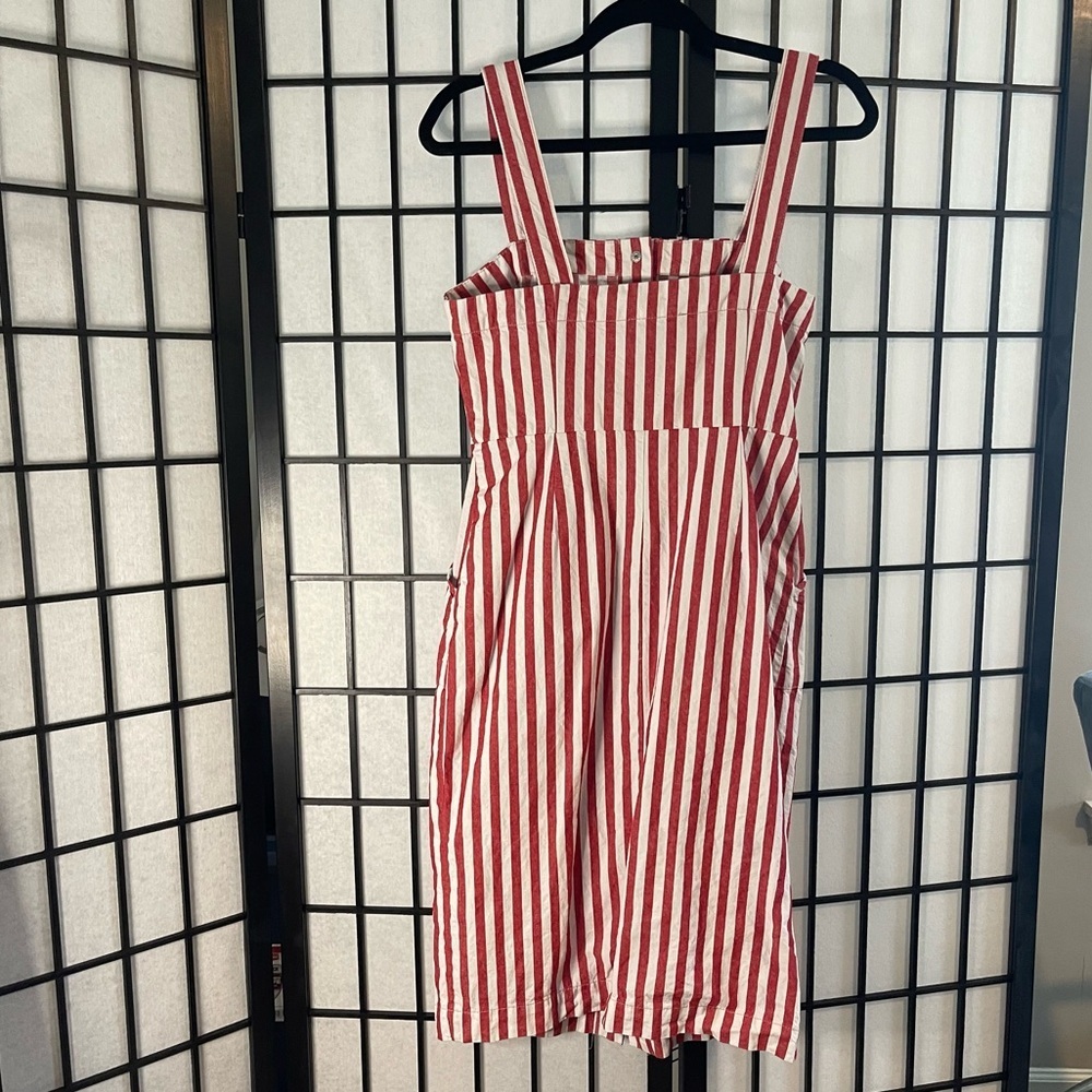 Forever21 Striped Red and White Button-Down Dress M - Picture 3 of 5
